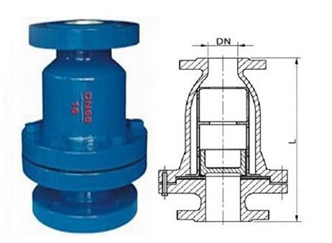 Vertical flange check valve