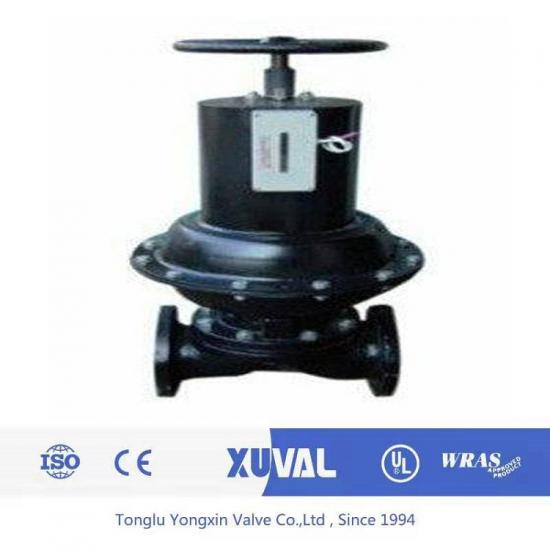 Cast iron normally closed pneumatic rubber lined diaphragm valve