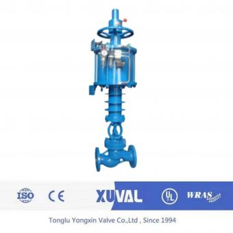 Pneumatic high-temperature global valve